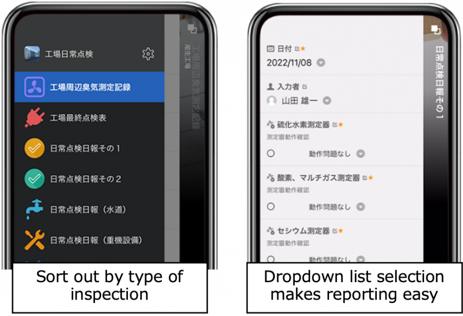 The screenshot of 'Daily Plant Inspection App'